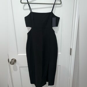 Gianni Bini Black Strappy Midi Dress